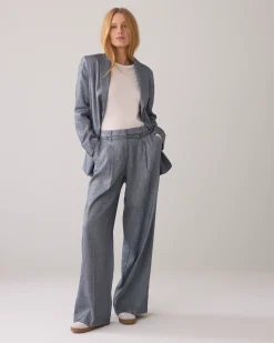 Fashion Wide-leg linen-blend trousers Hosen & Jumpsuits