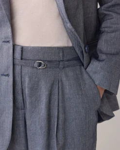 Fashion Wide-leg linen-blend trousers Hosen & Jumpsuits